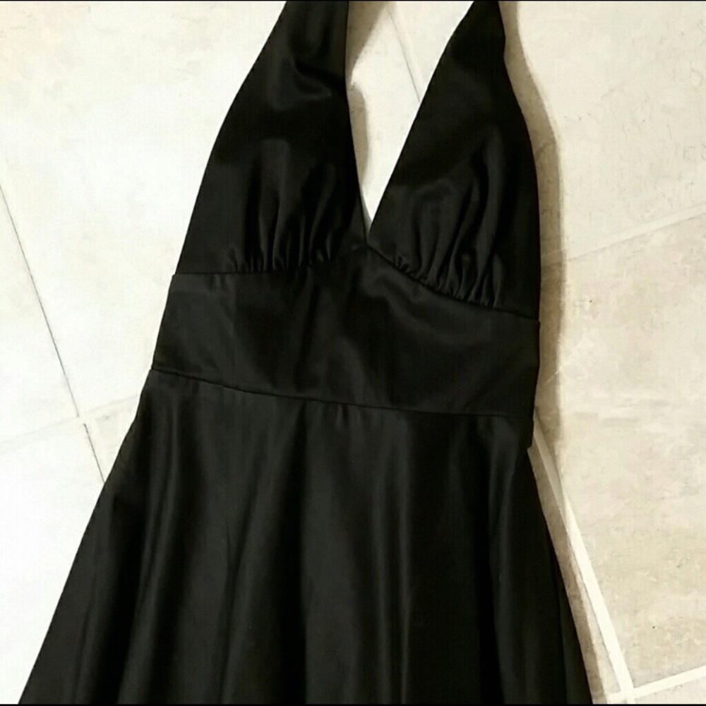 Anthropologie silky black dress!
